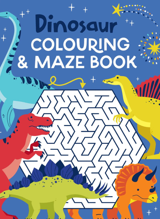 Dinosuar Colouring and Maze Book