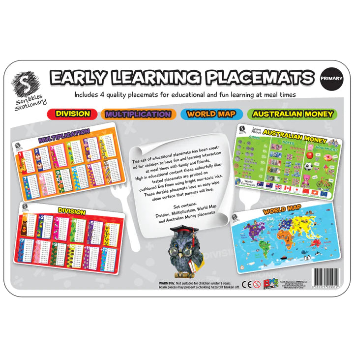 Early Learning Placemat Set-Yarrawonga Fun and Games