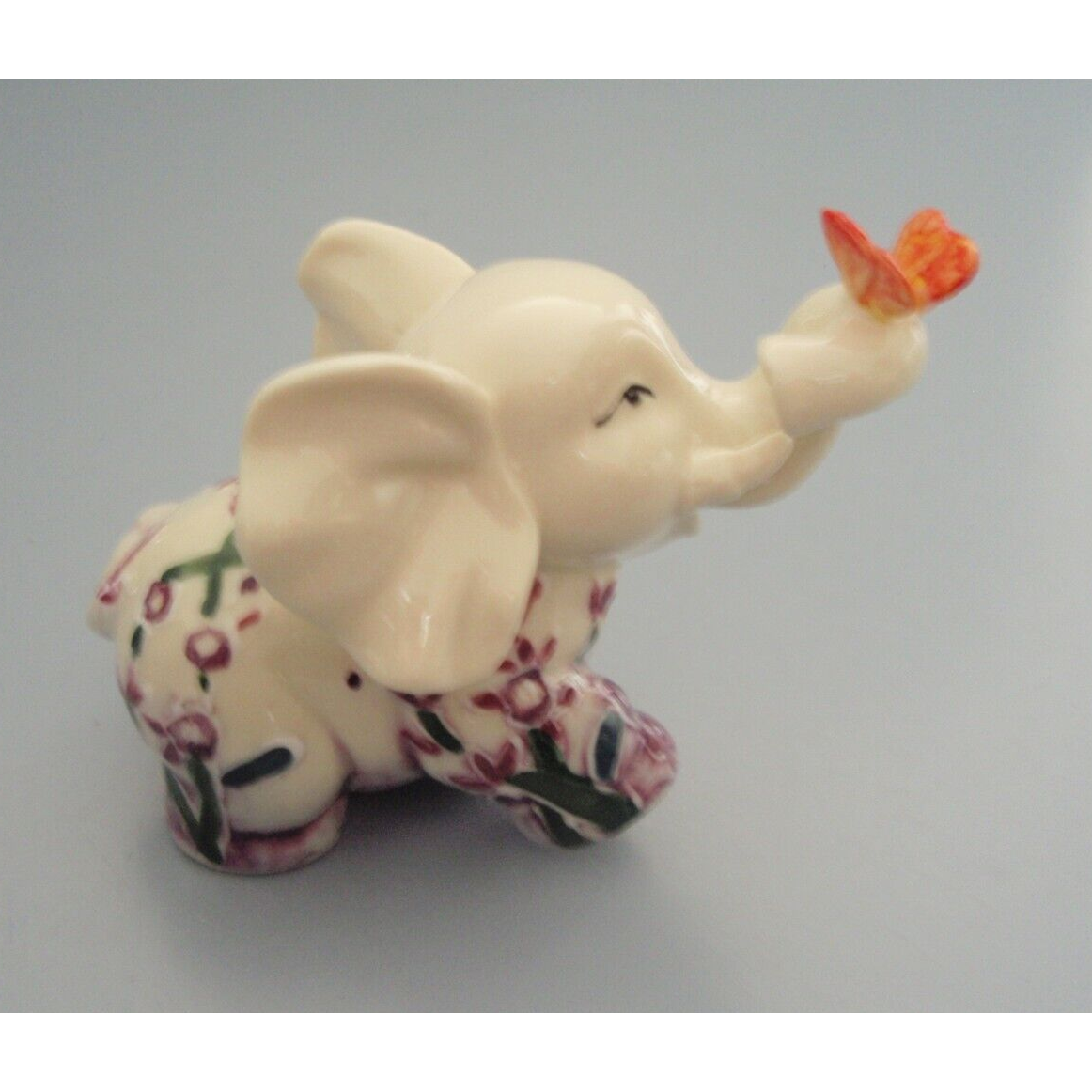 Elephant with Bird Figurine - Old Tupton - Various-Lavender and Bird Elephant-Yarrawonga Fun and Games