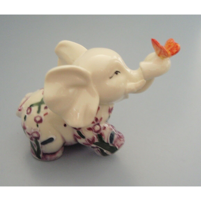 Elephant with Bird Figurine - Old Tupton - Various-Lavender and Bird Elephant-Yarrawonga Fun and Games