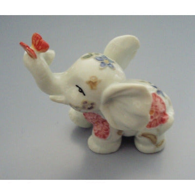 Elephant with Bird Figurine - Old Tupton - Various-Mint and Bird Elephant-Yarrawonga Fun and Games