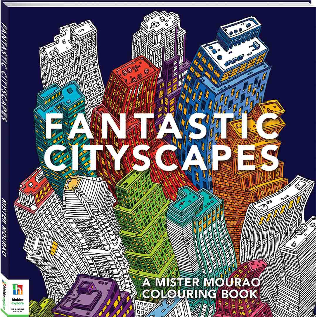 Fantastic Cityscapes Colouring Book-Yarrawonga Fun and Games