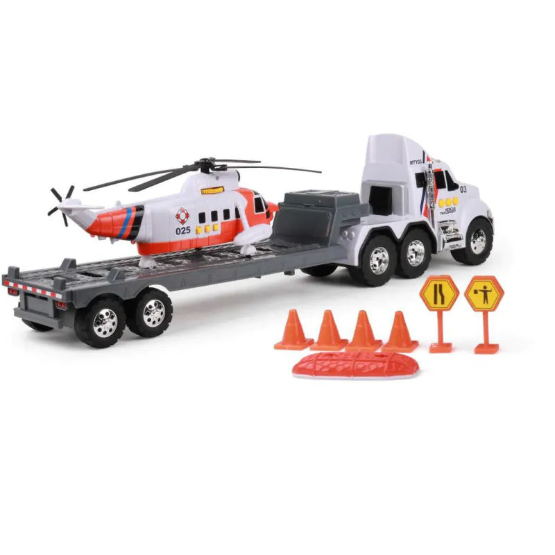 Flat Bed Truck with Helicopter-Yarrawonga Fun and Games