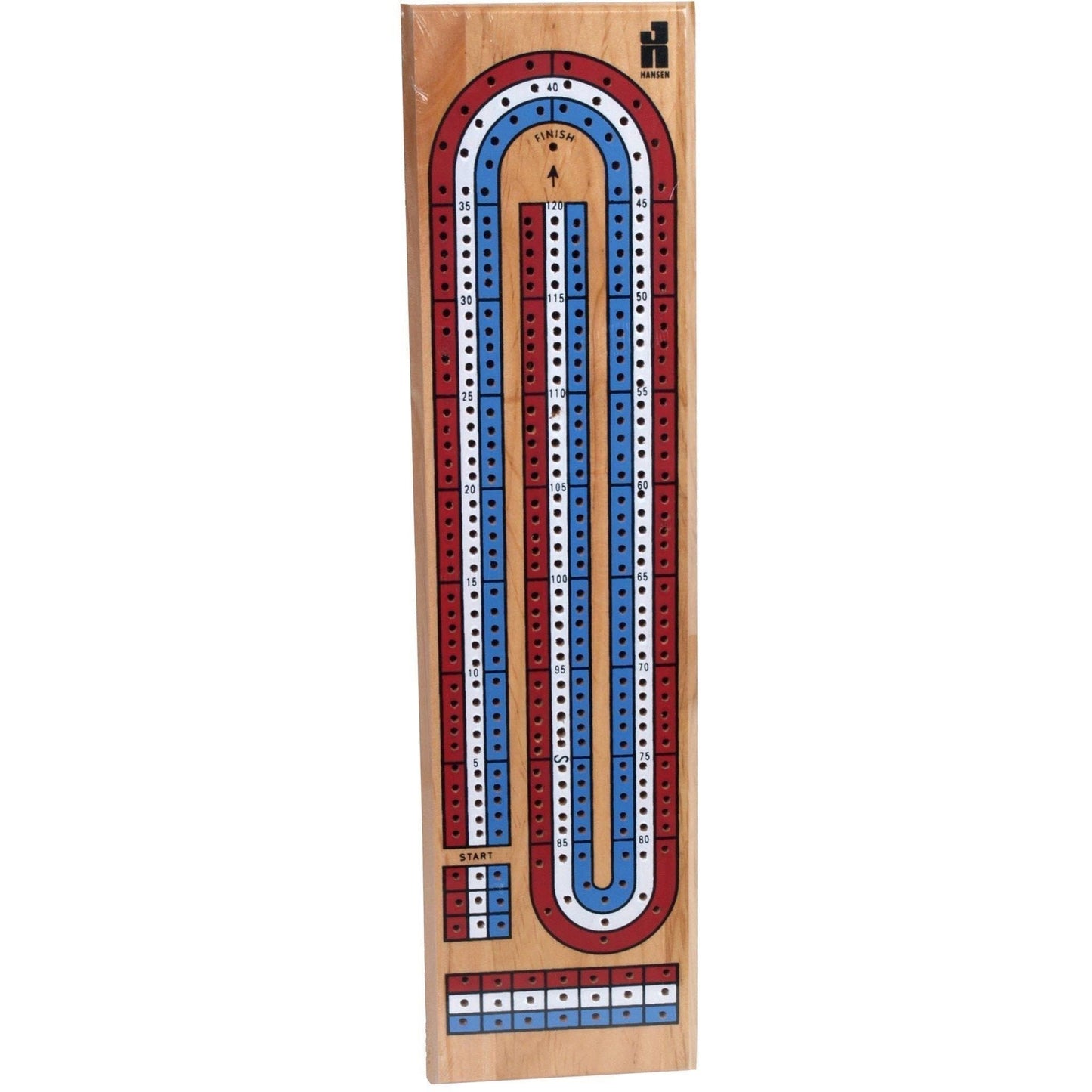 Hansen 3 Track Cribbage Board-Yarrawonga Fun and Games