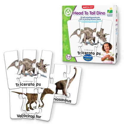 Head to Tail Dino - Matching Puzzles-Yarrawonga Fun and Games