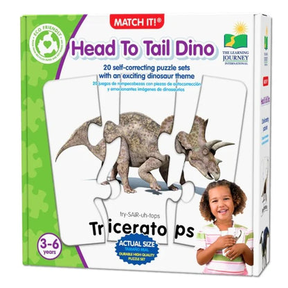Head to Tail Dino - Matching Puzzles-Yarrawonga Fun and Games