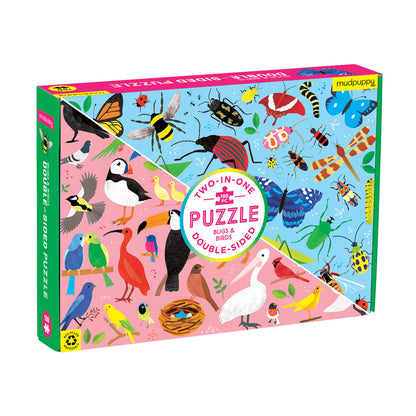 Jigsaw 100 Piece Double Sided - Various Designs-Bugs and Birds-Yarrawonga Fun and Games