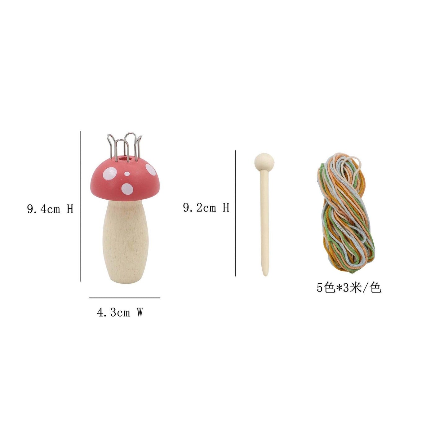 Knitting Mushroom - Wooden-Yarrawonga Fun and Games