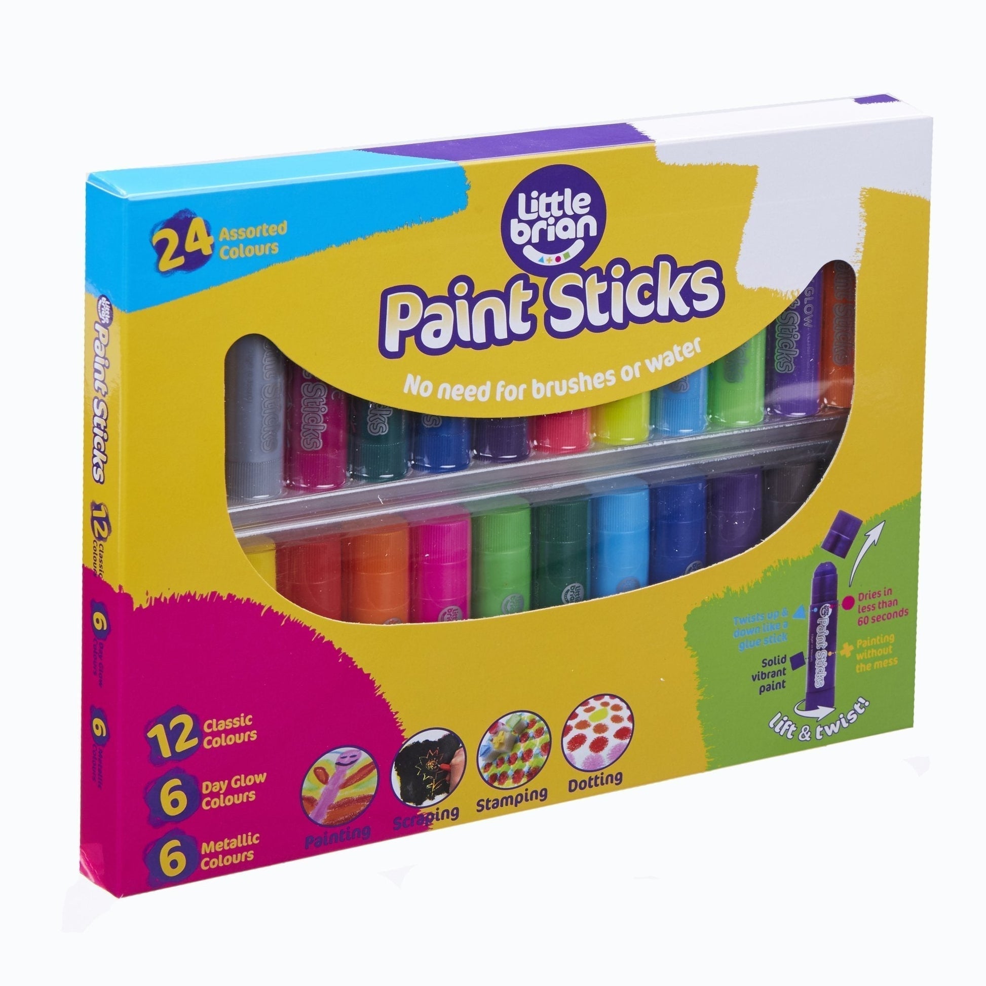 Little Brian - Paint Sticks 24 Pack-Yarrawonga Fun and Games