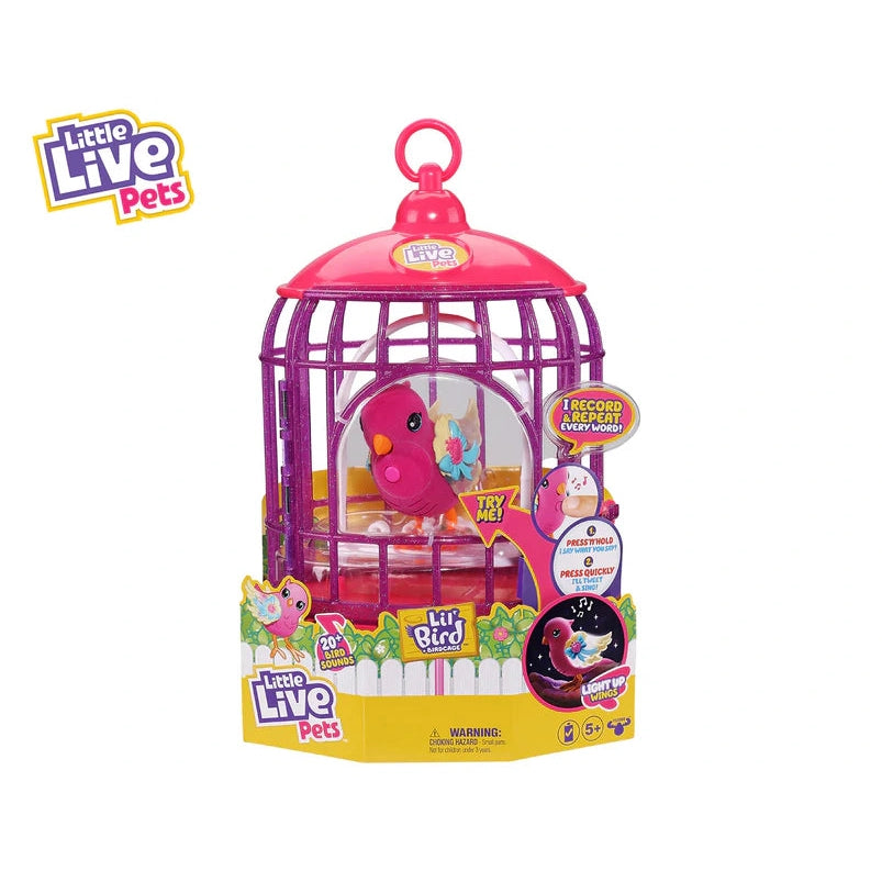 Little Live Bird in Bird House-Pink in Purple House-Yarrawonga Fun and Games