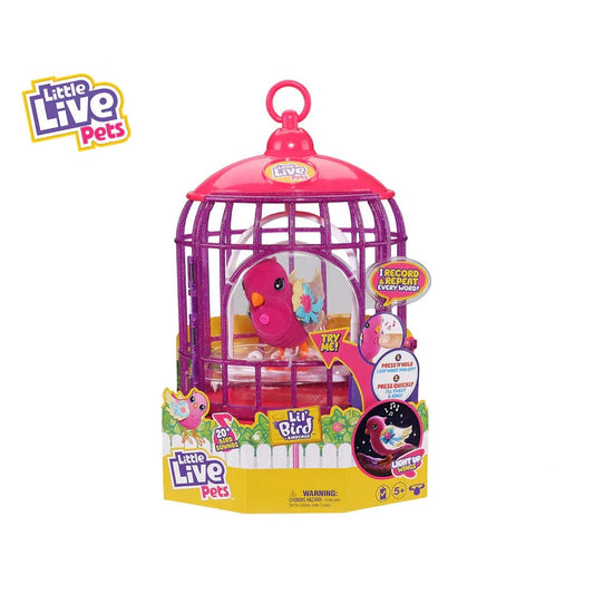Little Live Bird in Bird House-Pink in Purple House-Yarrawonga Fun and Games