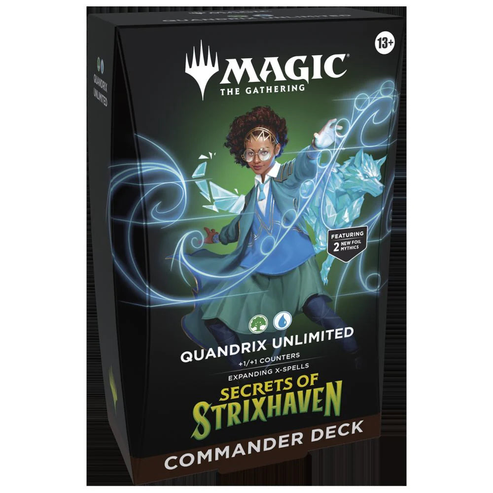 Magic Secrects of Stixhaven Commander Deck - Various-Quandrix Unlimited (Green-Blue)-Yarrawonga Fun and Games