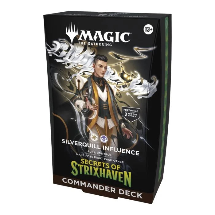 Magic Secrects of Stixhaven Commander Deck - Various-Silverquil Influence (White - Black)-Yarrawonga Fun and Games