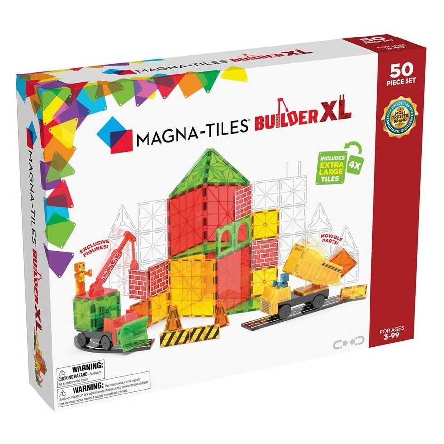 Magna Tiles - Builder XL - 50 Pieces-Yarrawonga Fun and Games