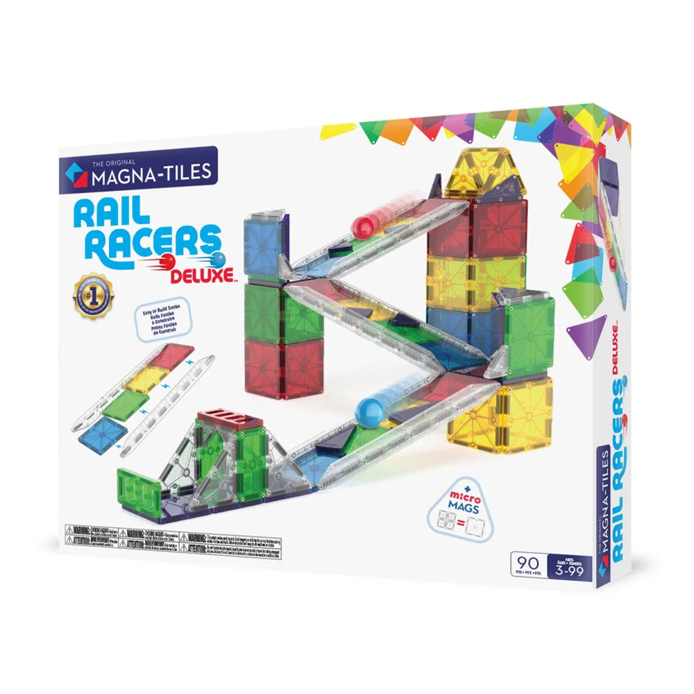 Magna Tiles - Rail Racers Deluxe - 90 Pieces-Yarrawonga Fun and Games