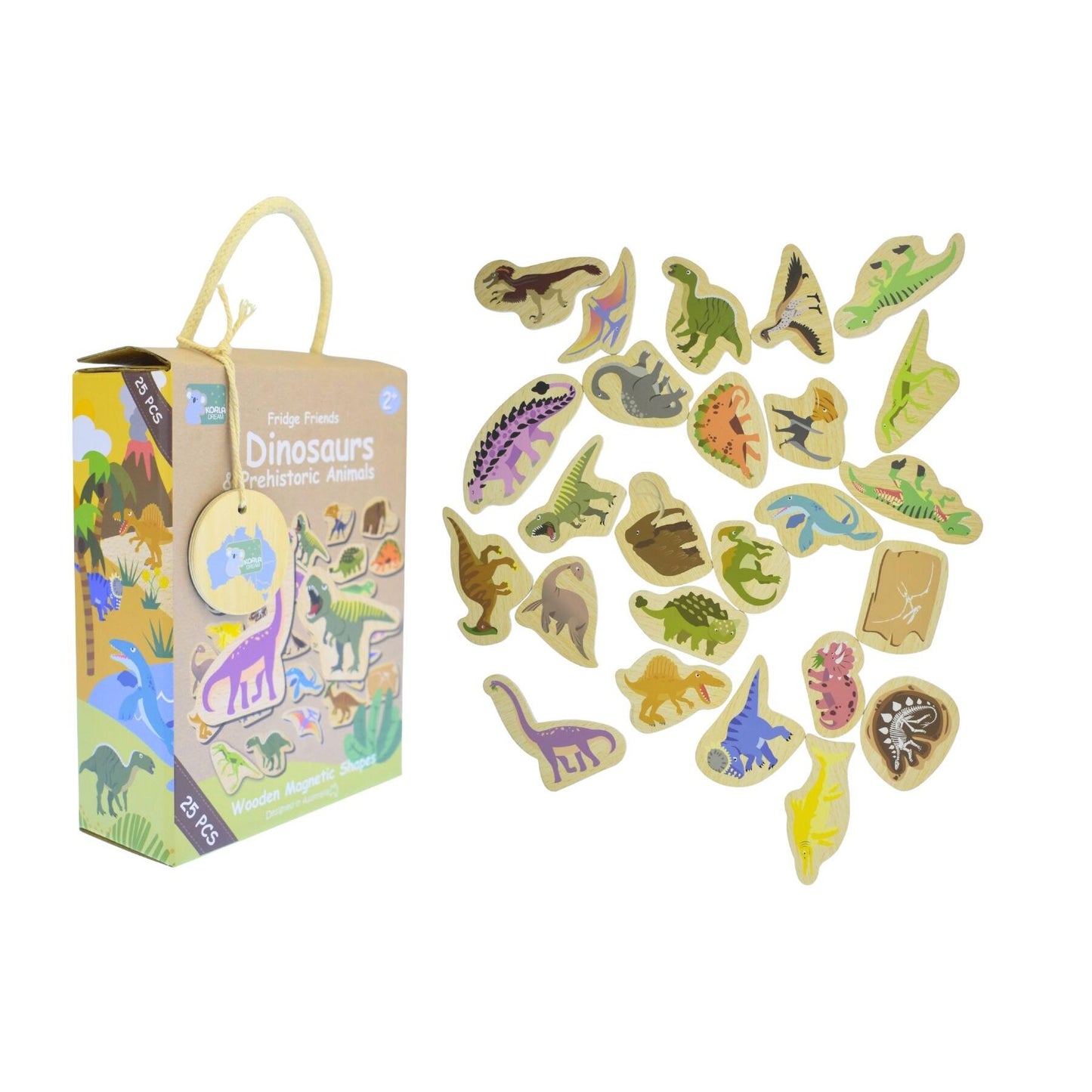 Magnetic Dinosaurs - 25 Pieces-Yarrawonga Fun and Games