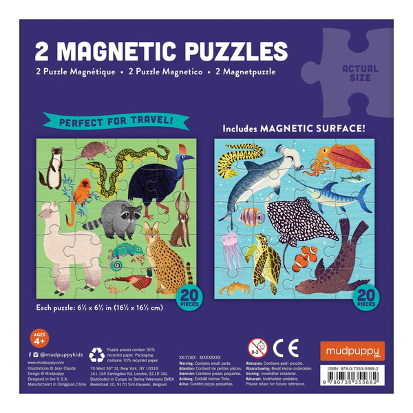 Magnetic Puzzles 2 Pack - Various Designs-Yarrawonga Fun and Games
