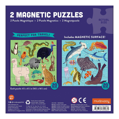 Magnetic Puzzles 2 Pack - Various Designs-Yarrawonga Fun and Games