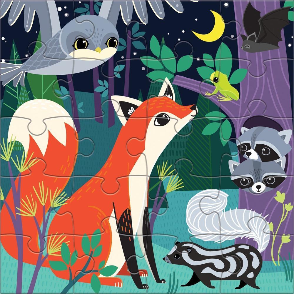 Magnetic Puzzles 2 Pack - Various Designs-Forest Night and Day-Yarrawonga Fun and Games