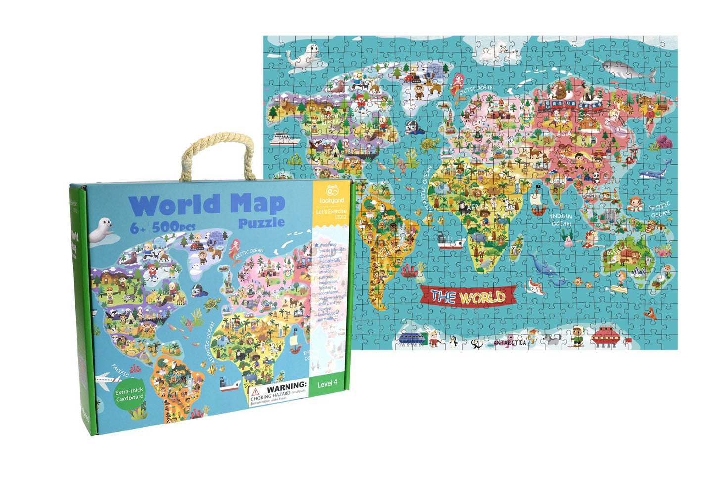 Map of the World Floor Puzzle-Yarrawonga Fun and Games