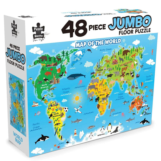 Map of the World Floor Puzzle-Yarrawonga Fun and Games