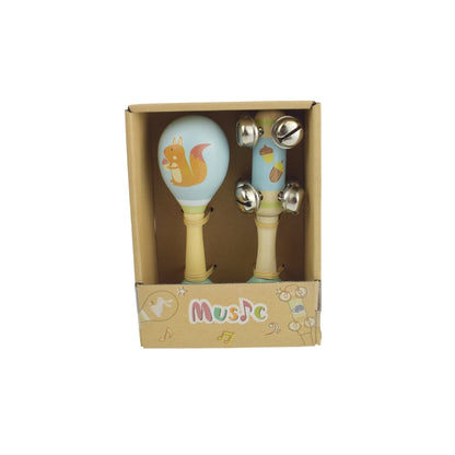 Maraca and Bell Stick - Various Designs-Squirrel-Yarrawonga Fun and Games
