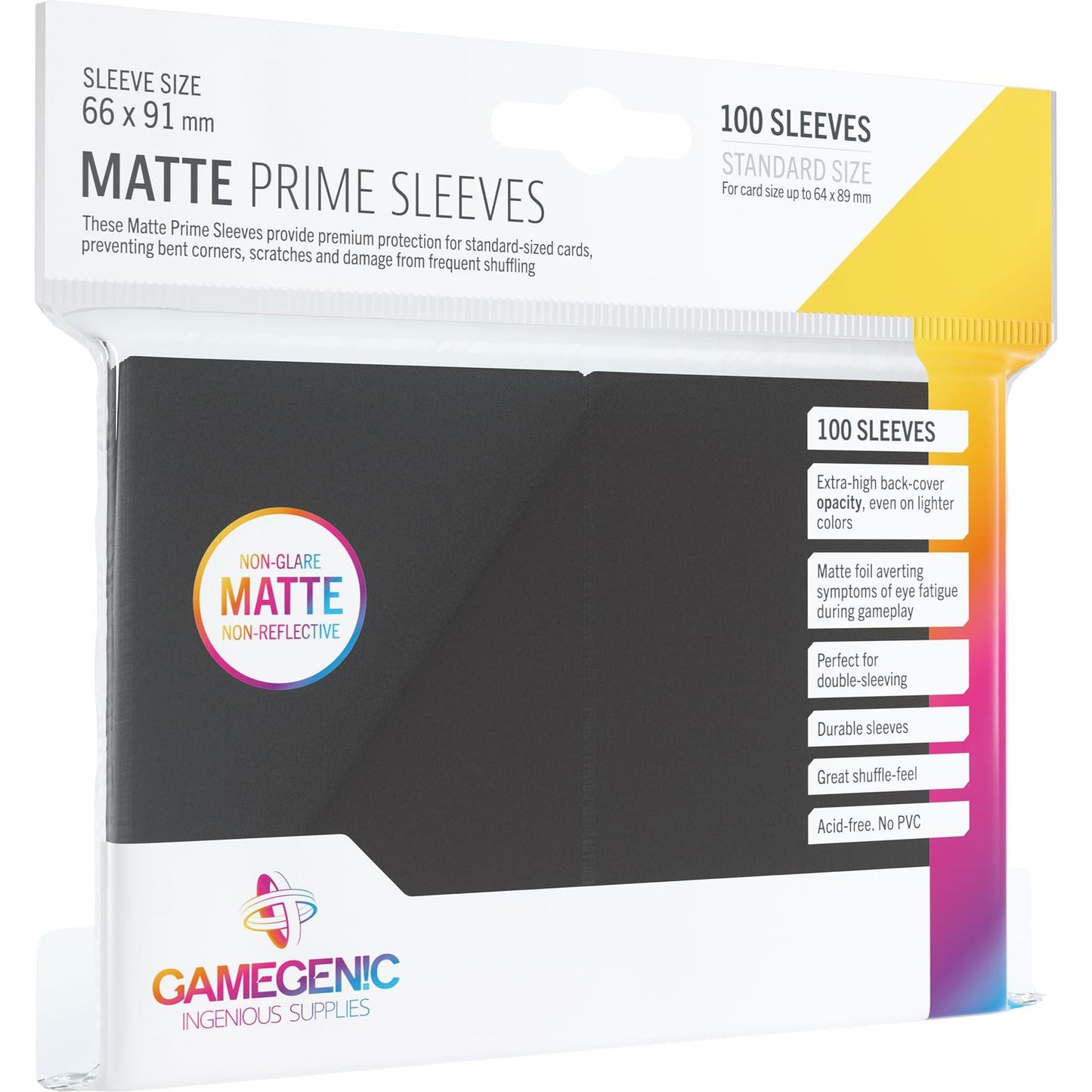 Matte Prime Sleeves - 100 Black-Yarrawonga Fun and Games