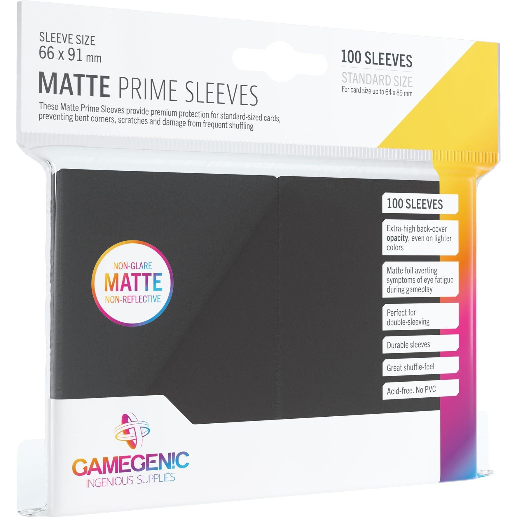 Matte Prime Sleeves - 100 Black-Yarrawonga Fun and Games