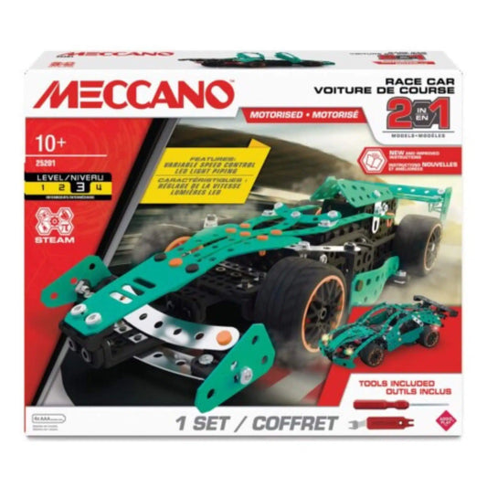 Meccano 2 in 1 - Race Car - 25201-Yarrawonga Fun and Games