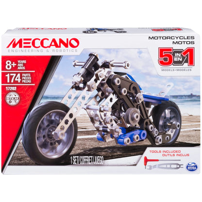 Meccano 5 in 1 Motorcycles-Yarrawonga Fun and Games