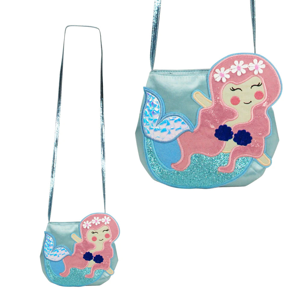Mermaid Wishes Shoulder Bag-Blue-Yarrawonga Fun and Games