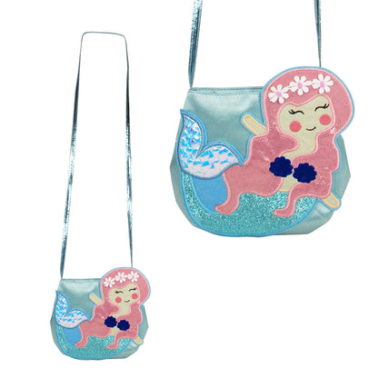 Mermaid Wishes Shoulder Bag-Blue-Yarrawonga Fun and Games