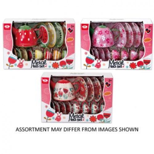 Metal Tea Set - 14 Piece-Yarrawonga Fun and Games
