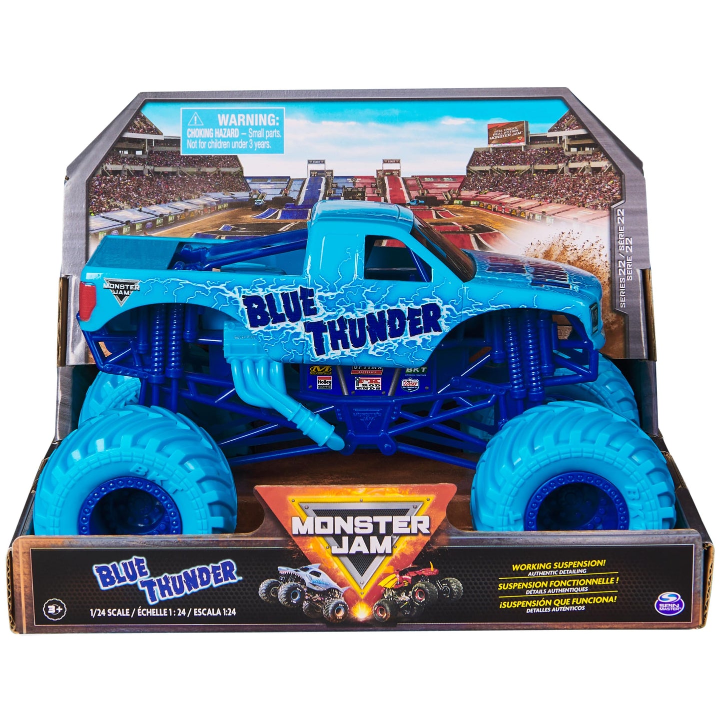 Monster Jam - 1:24 Diecast Trucks - Blue Thunder-Yarrawonga Fun and Games