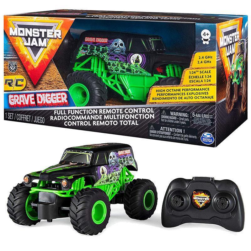 Monster Jam 1:24 Remote Control - Various-Gravedigger-Yarrawonga Fun and Games