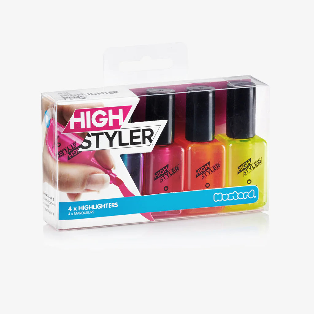 High Styler - 4 Highlighters-Yarrawonga Fun and Games