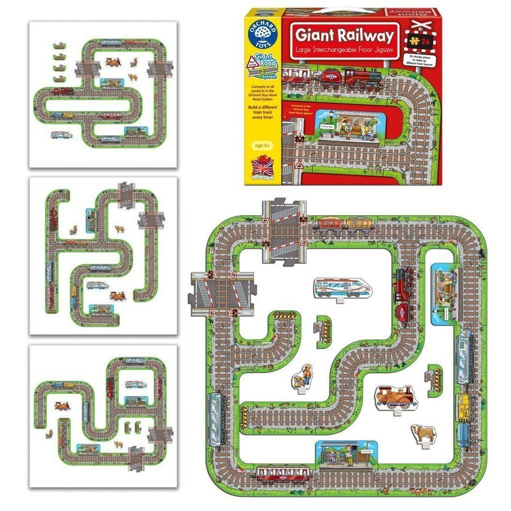 Orchard Toys - Giant Railway Puzzle-Yarrawonga Fun and Games