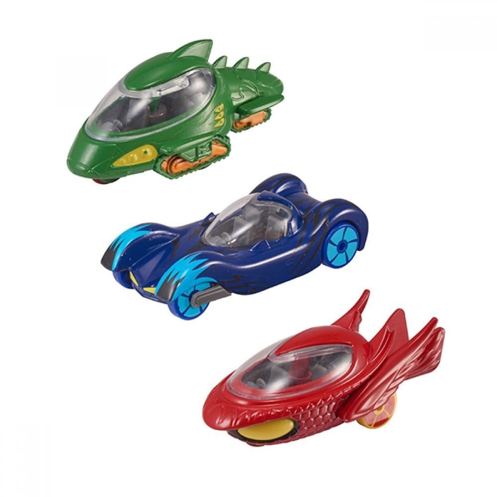 PJ Masks Diecast Vehicles 3 pack-Yarrawonga Fun and Games