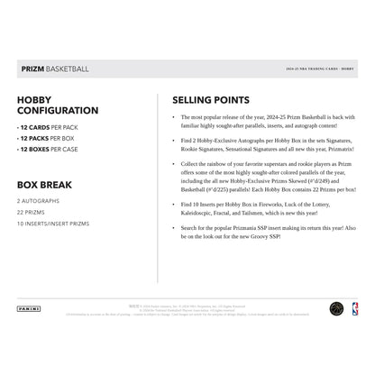 Panini Prizm 24/25 Basketball Cards - Hobby Box-Yarrawonga Fun and Games