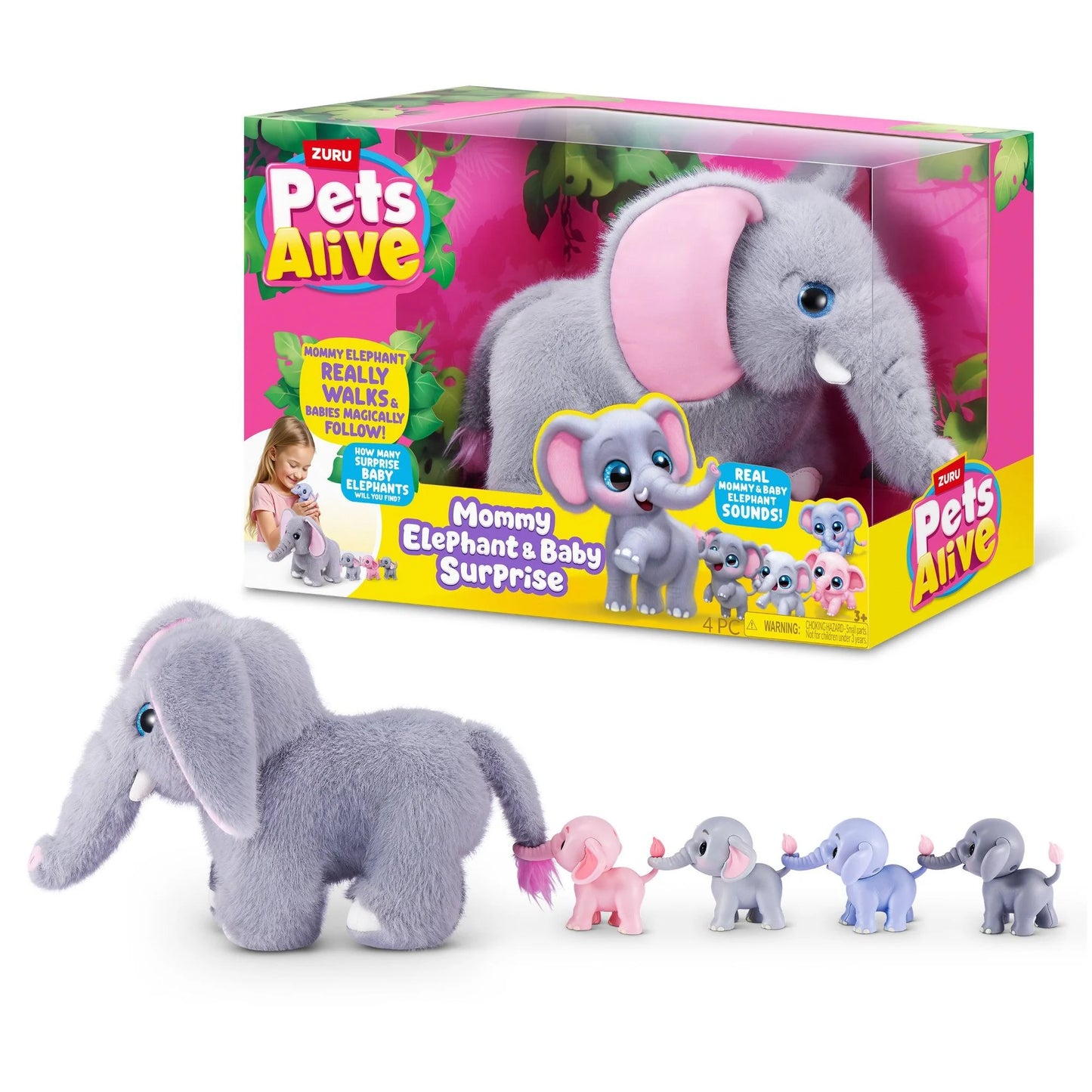 Pets Alive - Mommy Elephant and Baby Surprise