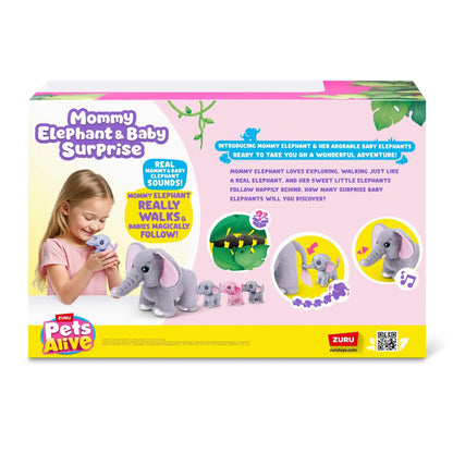 Pets Alive - Mommy Elephant and Baby Surprise