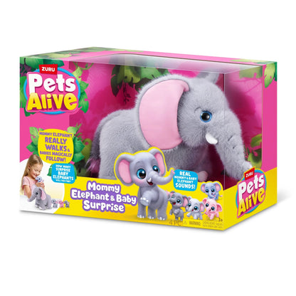 Pets Alive - Mommy Elephant and Baby Surprise