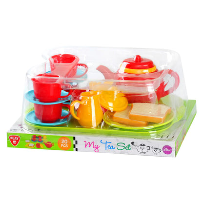 Plastic Tea Set - 20 Piece-Yarrawonga Fun and Games