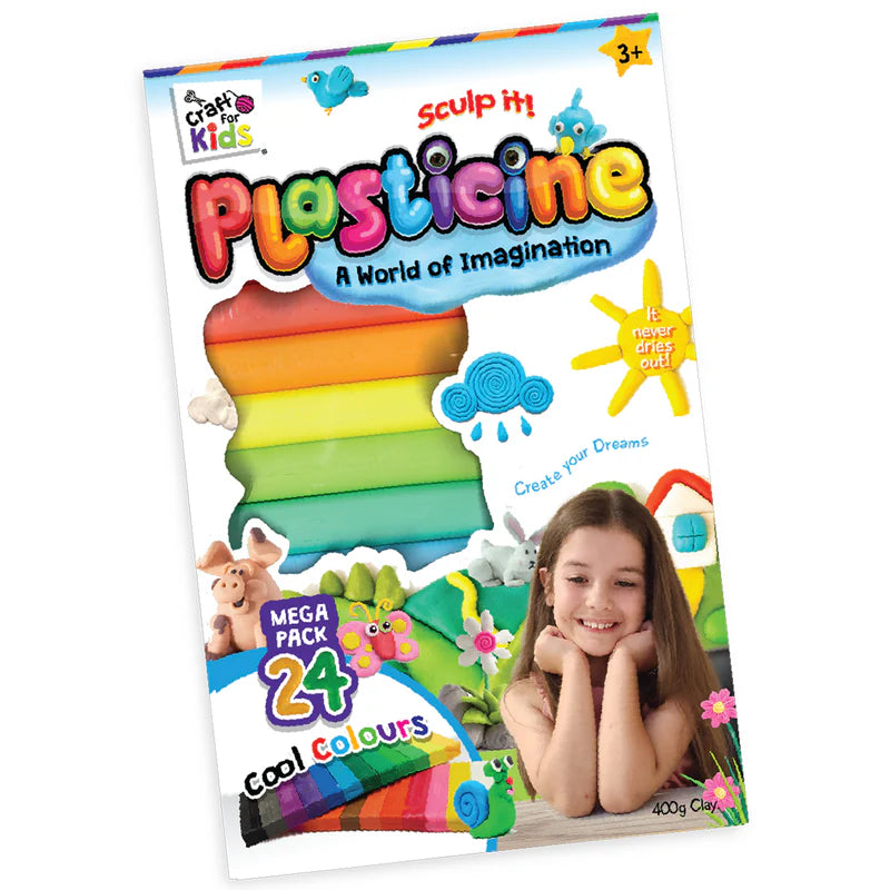Plasticine - 24 Colour-Yarrawonga Fun and Games