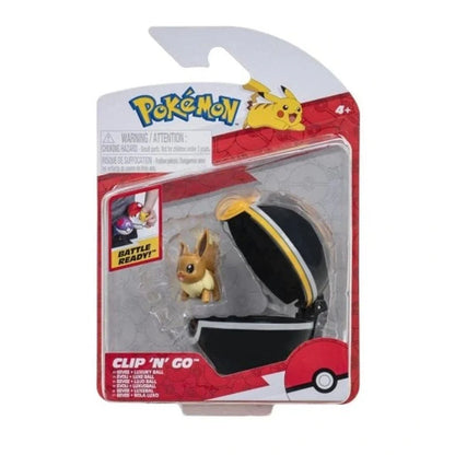 Pokemon Clip and Go - Various-Eevee & Luxury Ball-Yarrawonga Fun and Games