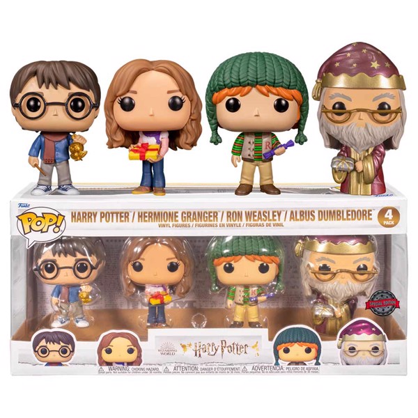 Pop Vinyl - Harry Potter - Christmas 4 Pack-ion2]-Yarrawonga Fun and Games.