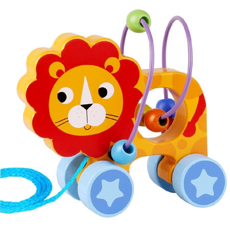 Pull Along Beads Animals - Various-Lion-Yarrawonga Fun and Games