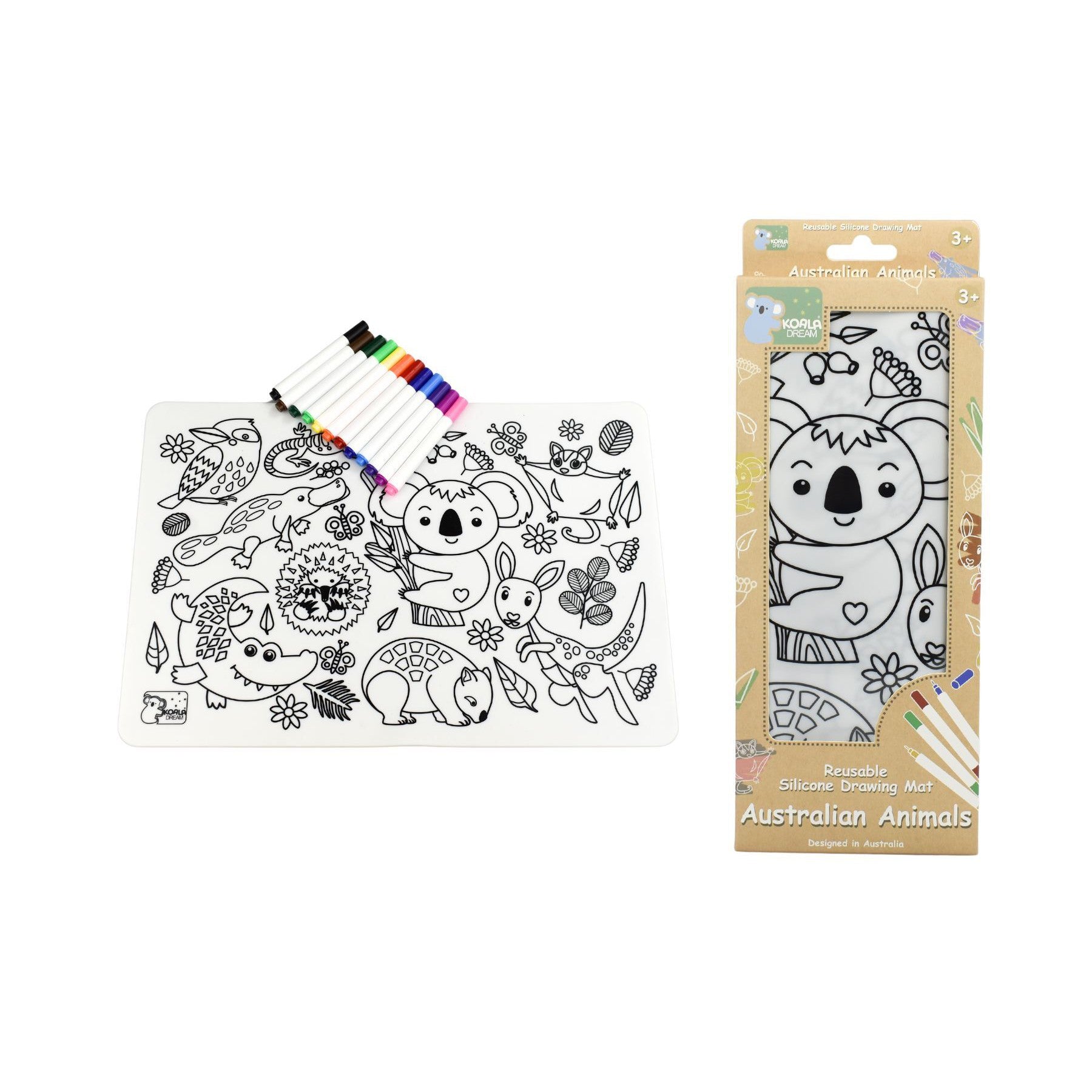 Reusable Drawing Mat - Australain Animals-Yarrawonga Fun and Games