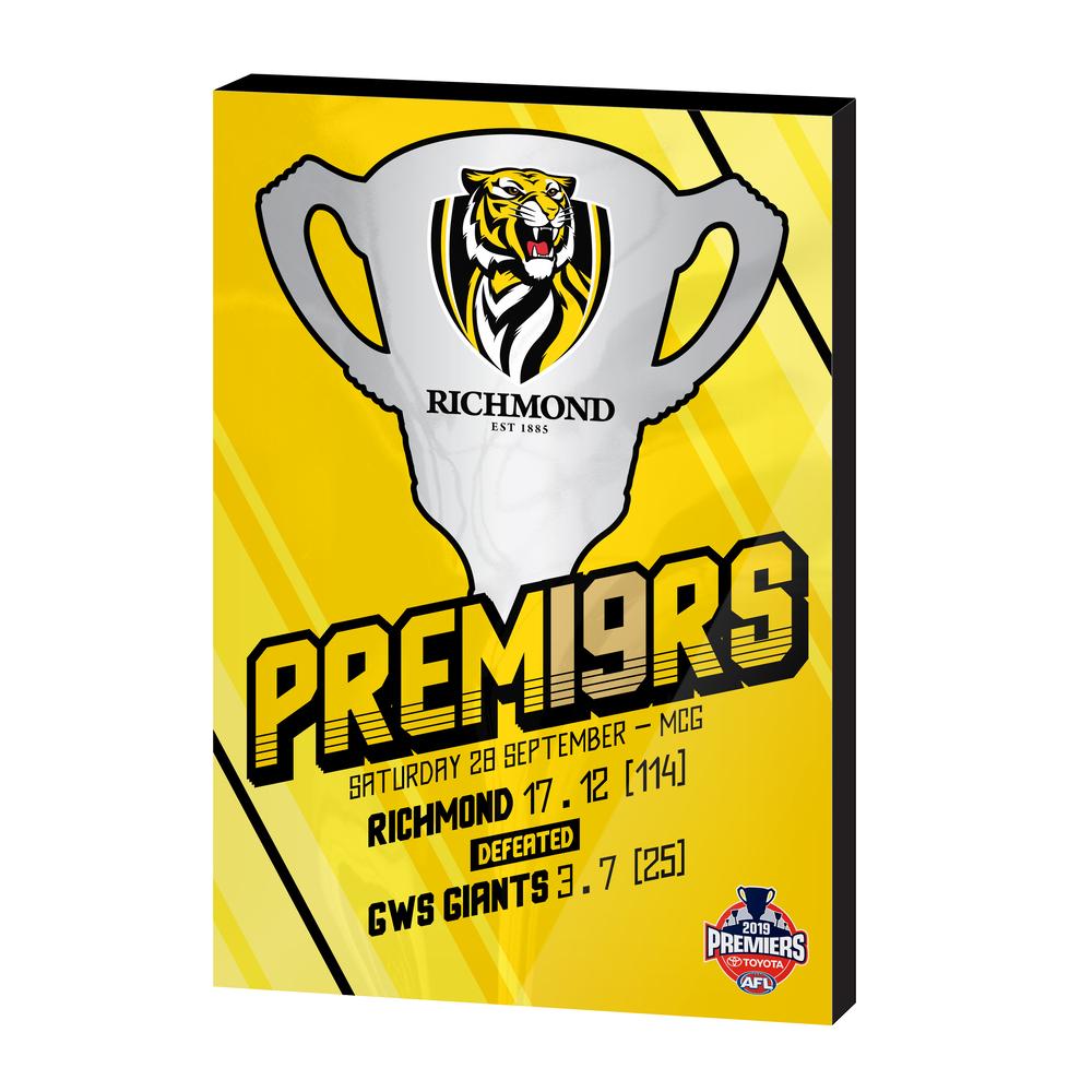 Richmond 2019 Premiership Wooden Plaque-Yarrawonga Fun and Games