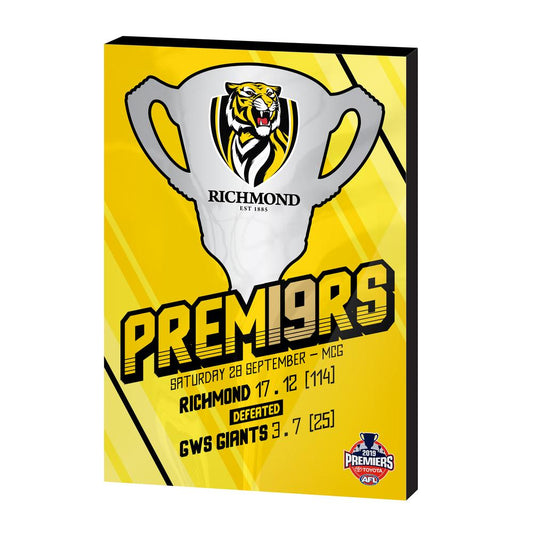 Richmond 2019 Premiership Wooden Plaque-Yarrawonga Fun and Games